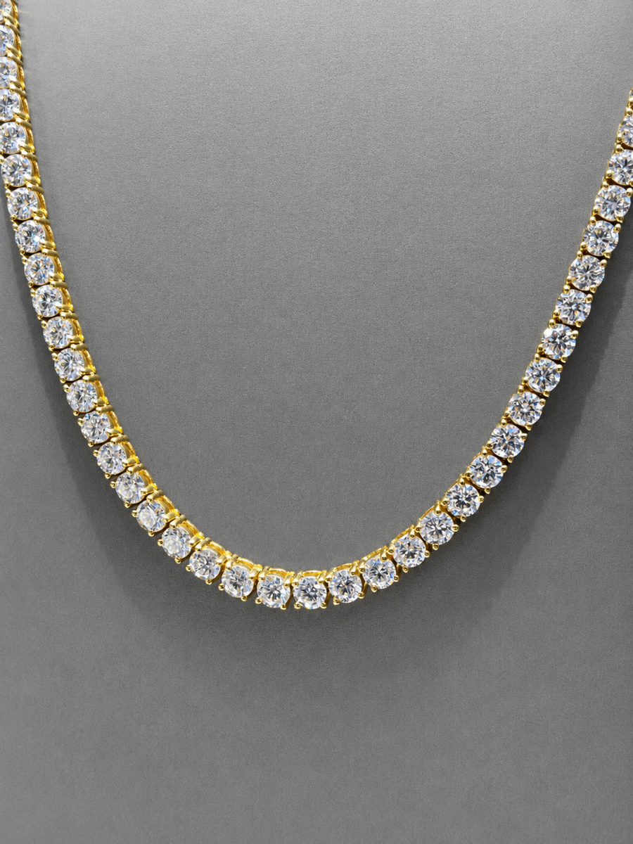 Lab-grown 18krt. Tenniscollier 70cm 186 - 35crt